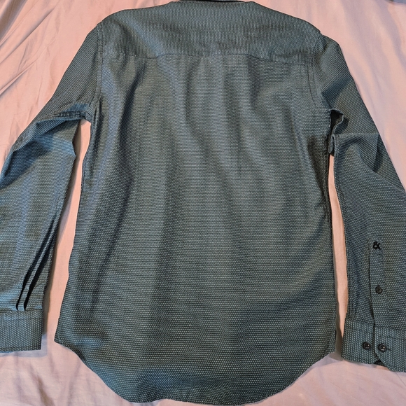 Men's Teal Button-Down Shirt - Picture 5 of 5